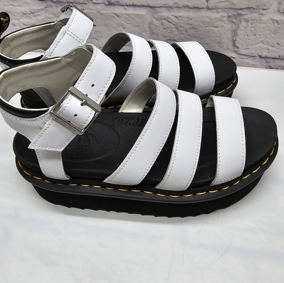 Dr Martens Blaire Quad Women's Size 9 Sandals White Hydro Leather - Picture 3 of 10